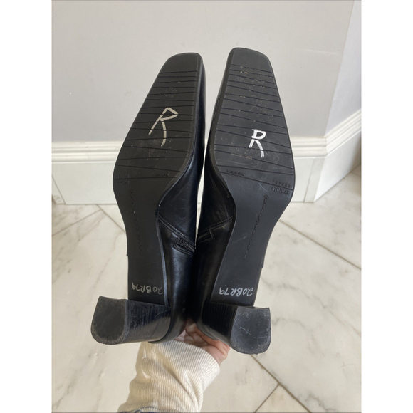 Stuart Weitzman, Women’s Size 9 Narrow, Black Leather Heeled Ankle Boots Zip Up - Picture 7 of 11